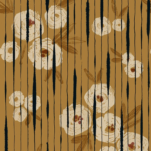 Papel Tapiz Playful Layers Broken Poppies Ocre