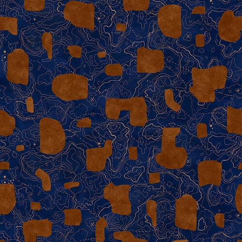 Papel Tapiz Playful Layers Map Xylography Tabaco