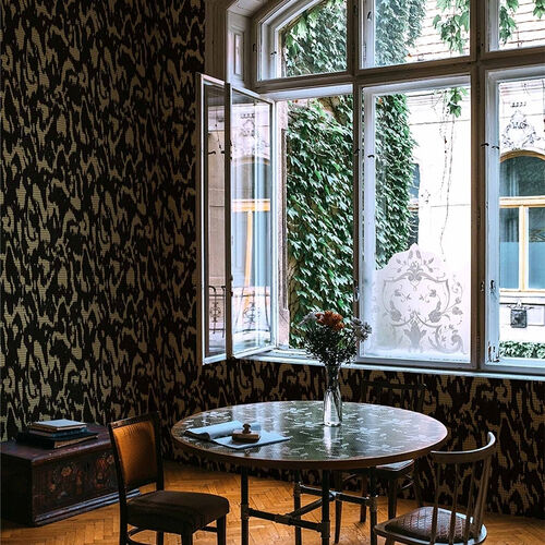 Papel Tapiz Playful Layers Moire Screen Negro