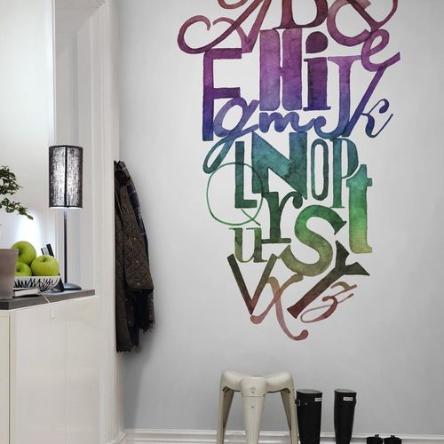 Mural Panorama Ink Letter Rainbow