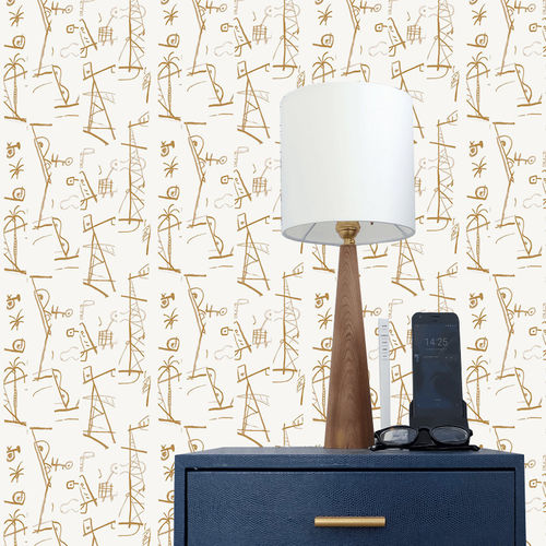 Papel Tapiz 9 Selvas de Mariscal La Palmeras Beige