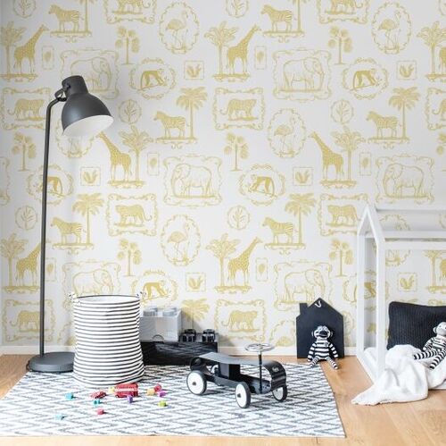 Mural Home Animal Party Yellow